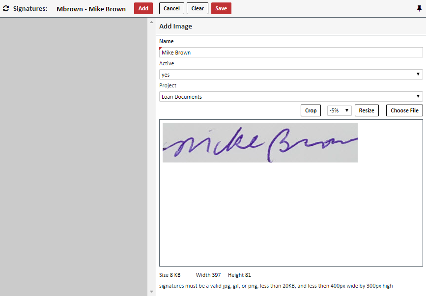 Signature Inserted Image