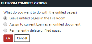 Options For Unfiled Pages