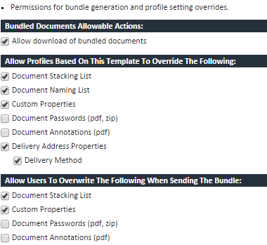 Bundle Template Permissions